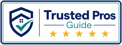 Trusted Pros Guide 5 star badge, Hardcore Epoxy Flooring ranked #1 epoxy flooring contractor in Brownstown Twp, Michigan, 2026