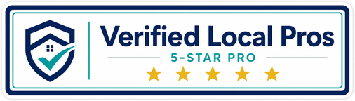 Verified Local Pros 5 star badge, Hardcore Epoxy Flooring verified epoxy floor and basement waterproofing specialist in Brownstown Twp, Michigan